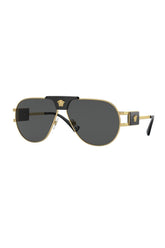 Ve22521002/8763 Unisex Güneş Gözlüğü Gold Metal Çerçeveli Füme Lens Uv400